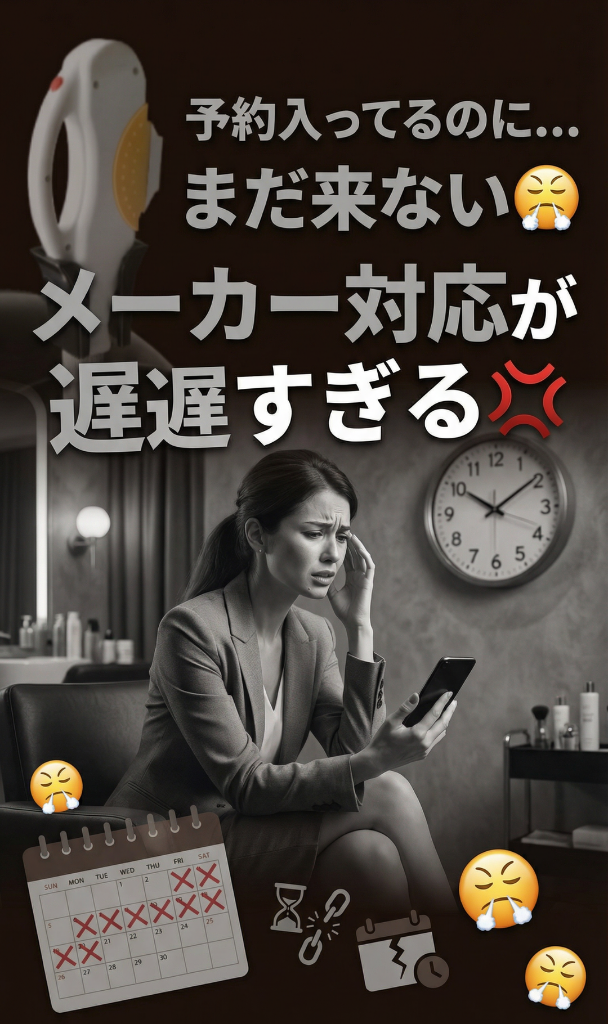 予約入ってるのにまだ来ない😤 - メーカー対応が遅遅すぎる💢