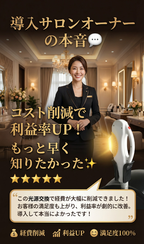 導入サロンオーナーの本音💬 - コスト削減で利益率UP！もっと早く知りたかった✨⭐⭐⭐⭐⭐